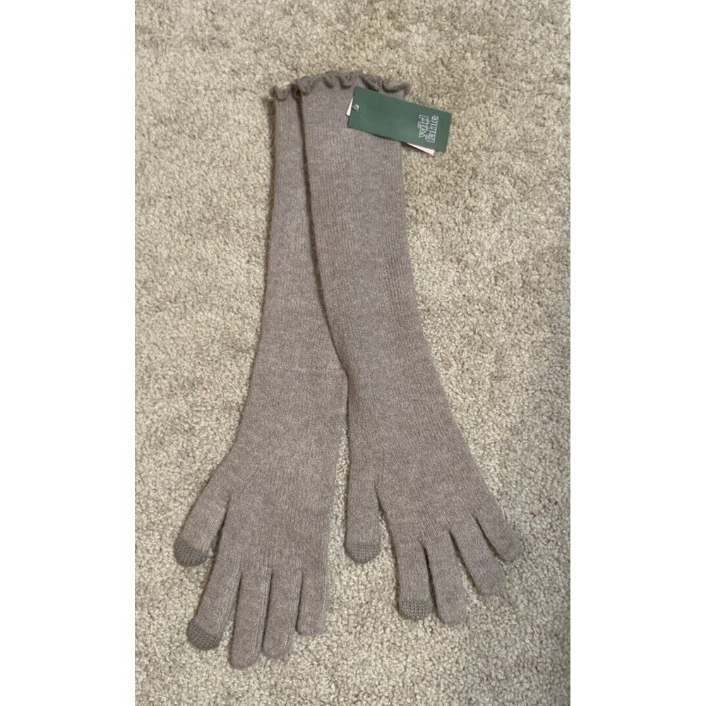 Wild Fable Womens Gray Elbow Length Knit Touchscreen Gloves OS